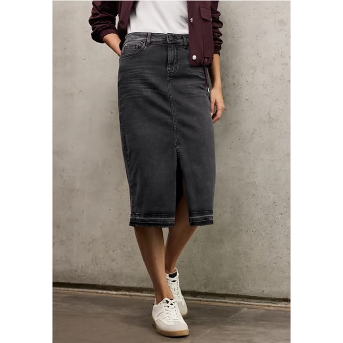 Midi denim rok