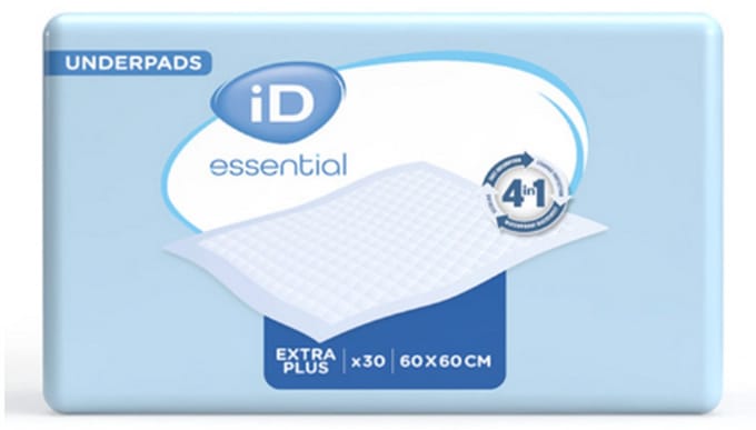 ID Essential Underpads Extra Plus 60 x 60 cm - 4 paquets de 30 protections