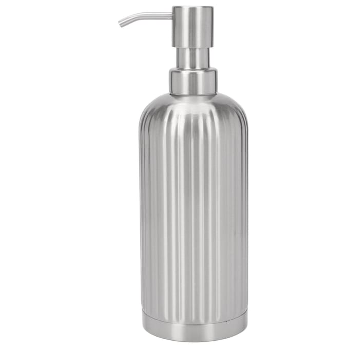 Bouteille de Lotion Acier Inoxydable Grande Capacité Multi-Usage Bouteille à Pompe Distributeur de Savon pour Cuisine white