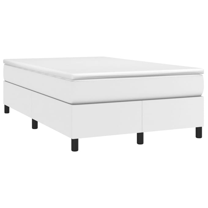 vidaXL - Boxspring - bed - kunstleer - wit - 120x200 - cm