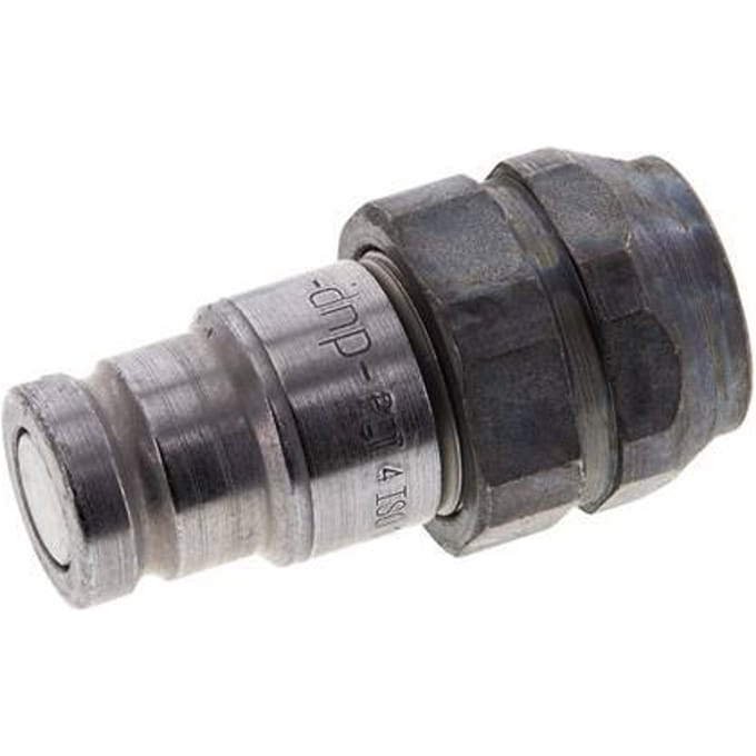 Stalen DN 10 Vlakdichtende Koppeling Insteeknippel G 3/8 inch Binnendraad ISO 16028 D 19.7mm