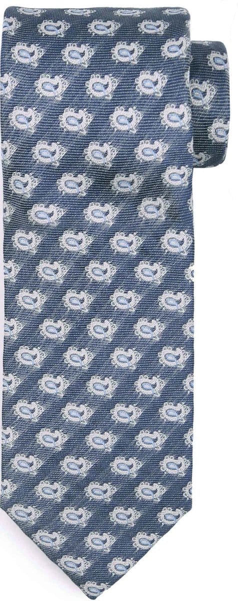 Suitable Stropdas Zijde Paisley Donkerblauw - Paisley - Heren das