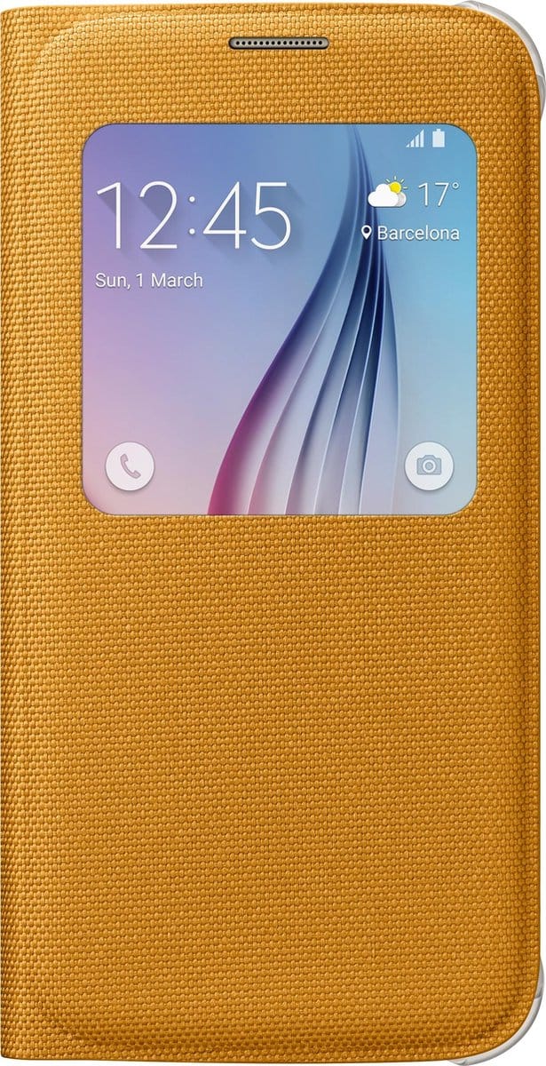 Samsung Galaxy S6 S-View Cover Fabric Yellow
