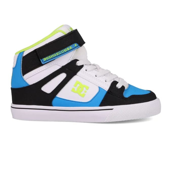 Dc Jongens Sneaker High Pure Hi Top Ev Black/blue/lime | Maat: 36