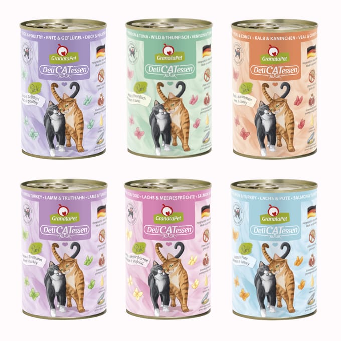6x400g GranataPet DeliCatessen Mix I (6 soorten) Kattenvoer