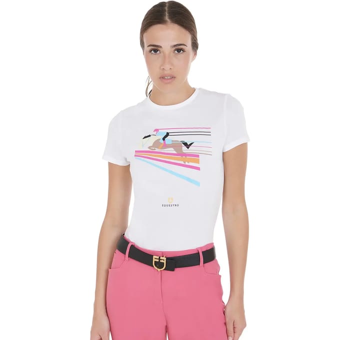 Slim fit t-shirt voor dames Equestro