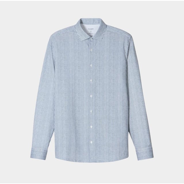 Olymp Business hemd lange mouw Blauw 253084-Hemden 253084/18