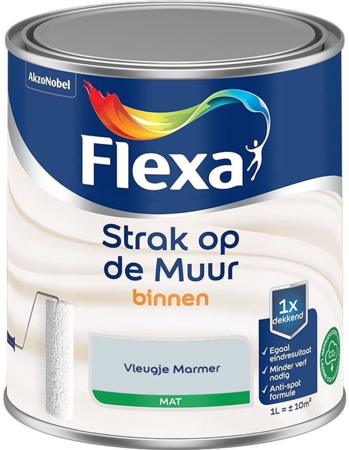 Flexa - Strak Op De Muur Binnen Mat - Vleugje Marmer - Mengverf - 1 L