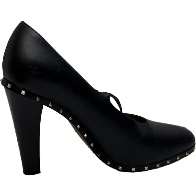Valentino Garavani Rockstud Mary Jane pumps in zwart leer