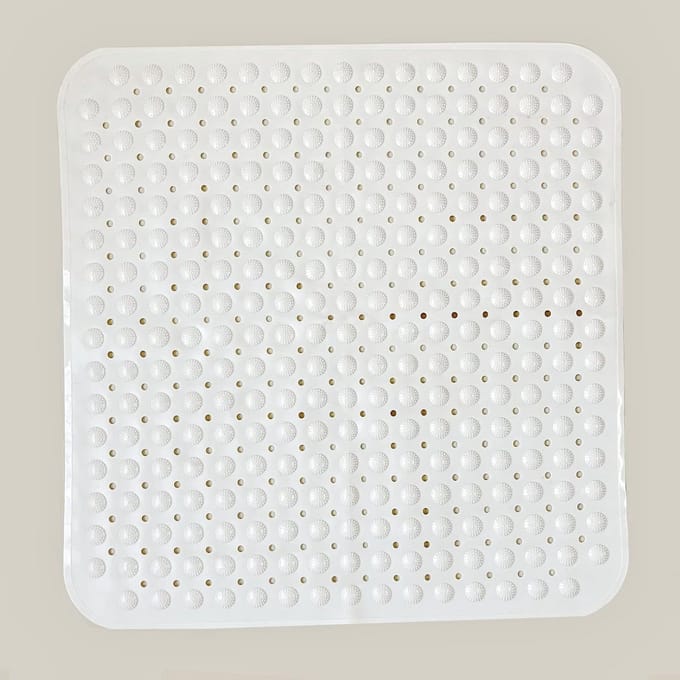 Extra grote vierkante antislip douchemat 80x80cm met voetmassage