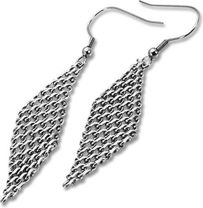 Amanto Oorbellen Demy - Dames - 316L PVD - Gehaakt - 67 x 14 mm