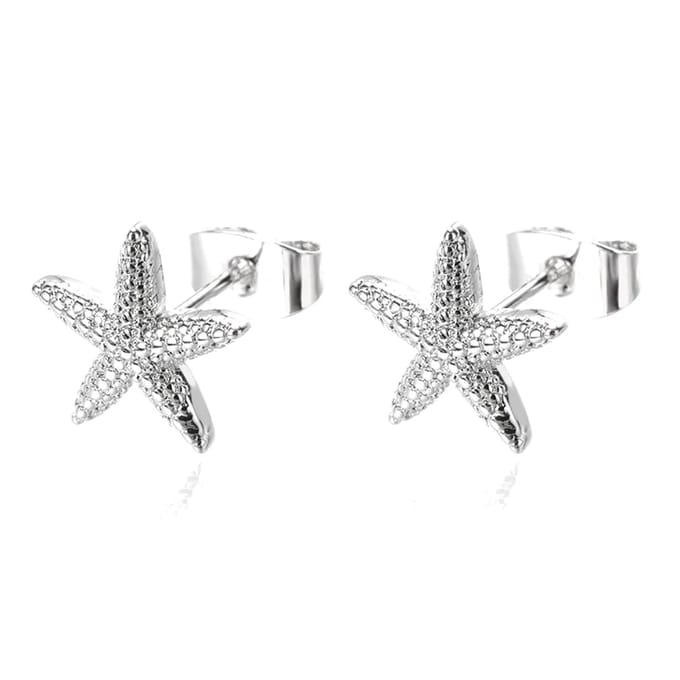 Oorbellen zeester meisje - tiener - zilver kleurig
