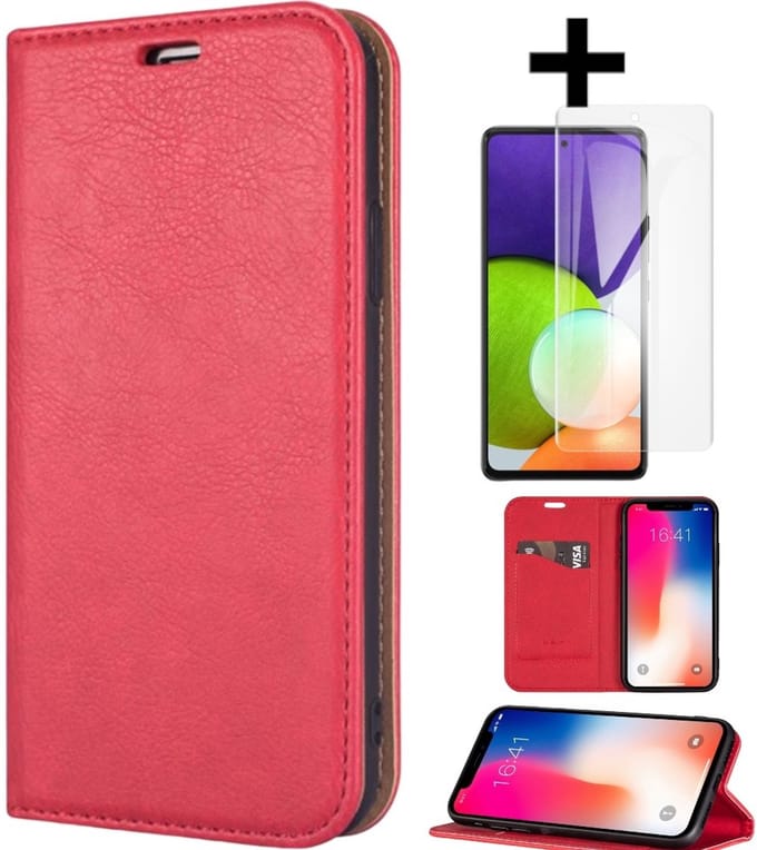 Rico Vitello Magnetische Wallet case Geschikt voor Samsung Galaxy A11 + gratis screen protector Rood