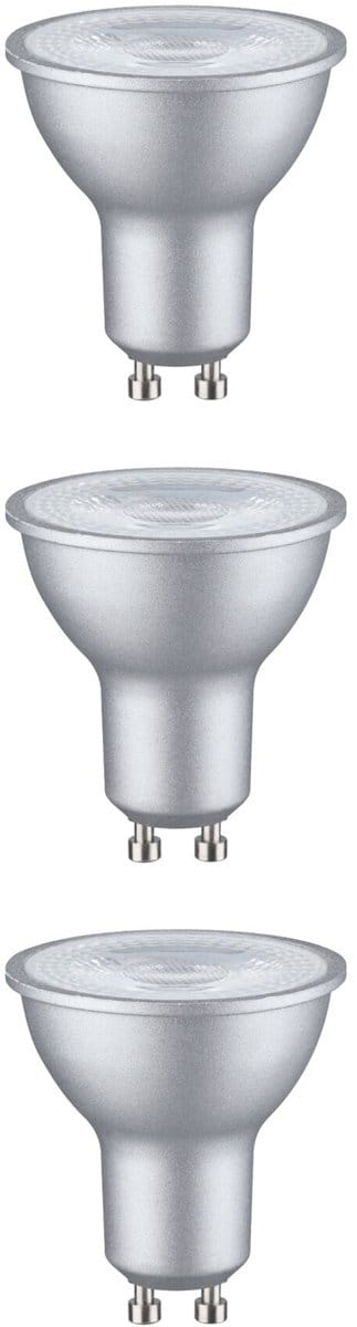 Set Standaard 230 V LED-reflector GU10 Set van 3 3x460lm 3x7W 2700K dimbaar Chroom mat