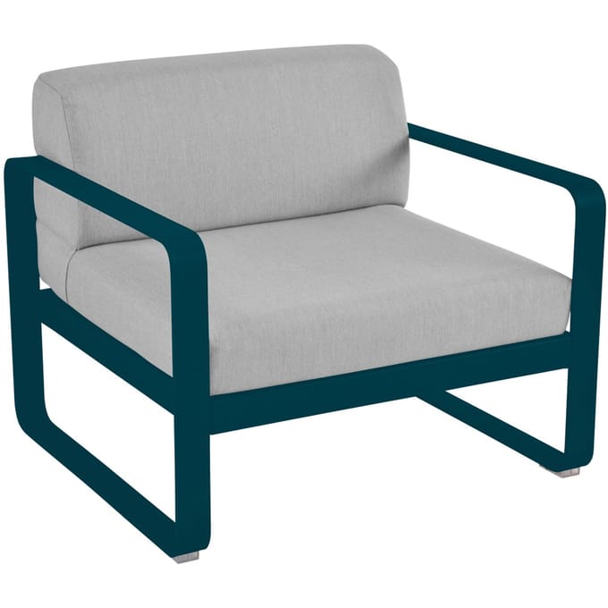 Fermob BELLEVIE fauteuil - 21 acapulcoblauw - 79 Flanelgrijs