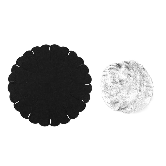 Lit pour animaux de compagnie rond et confortable, lit de couchage intérieur chauffant pour chats et petits chiens white