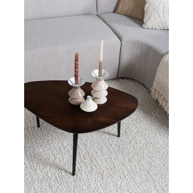 Salontafel Manon Bruin 80 x 50 cm - Organisch - Japandi