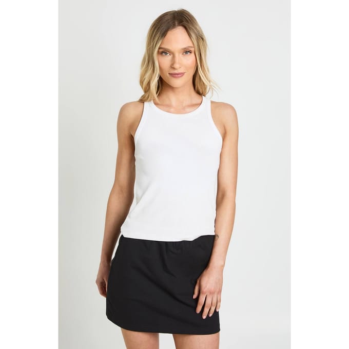 boohoo Dames Petite Basic Jersey Skort | Black | Maat: 6