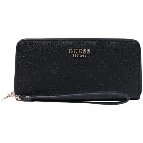 GUESS portemonnee Ella Logo SLG Zip Around Black Logo zwart