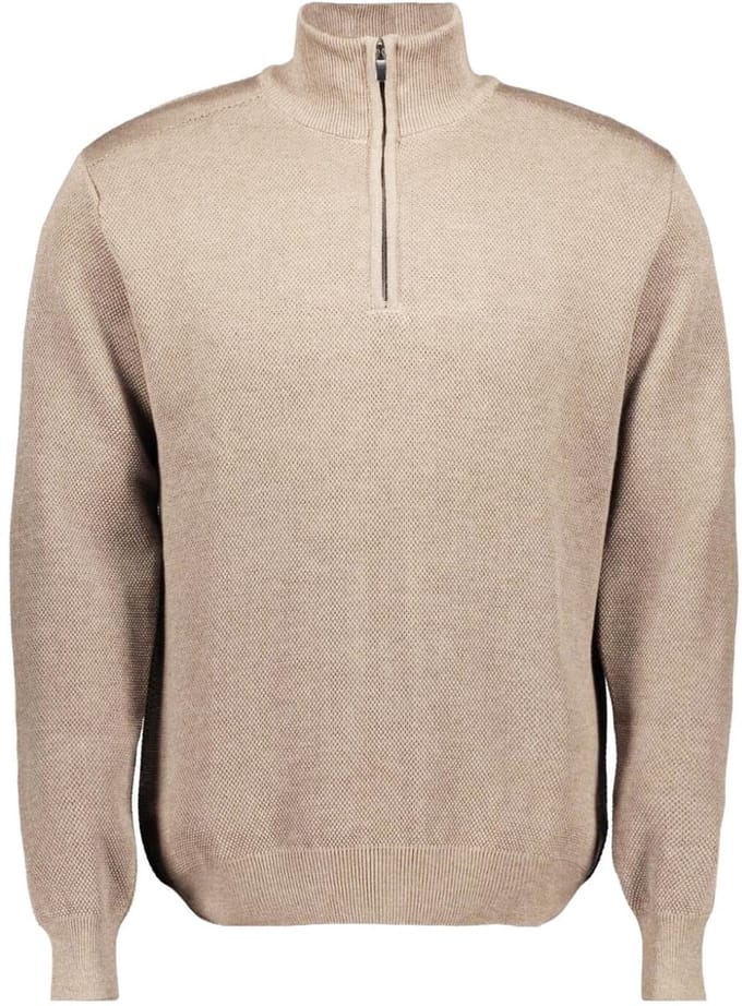 Ballin Trui Half Zip Knit 5201 Off White Mannen Maat - S