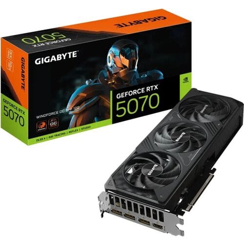 GIGABYTE GeForce RTX 5070 WindForce 3 OC - 12GB GDDR7 RAM - Grafische kaarten