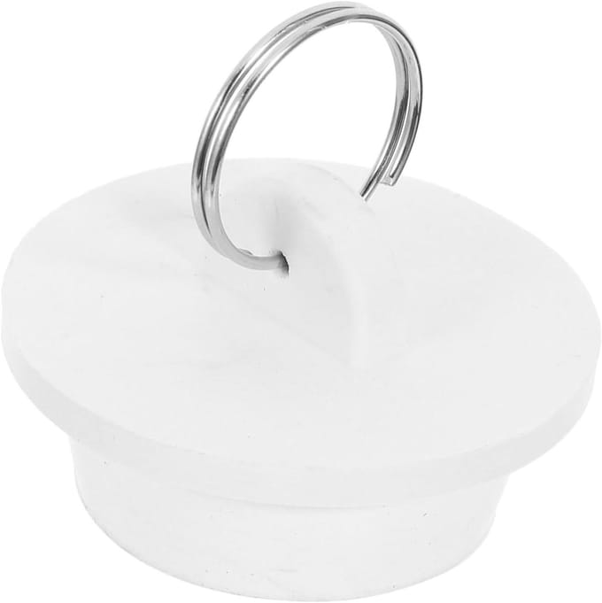 Gootsteenplug - Afvoerstop Bad - Water Dicht Maken - Lekvrij Rubber Ontwerp - 43 cm - Wit