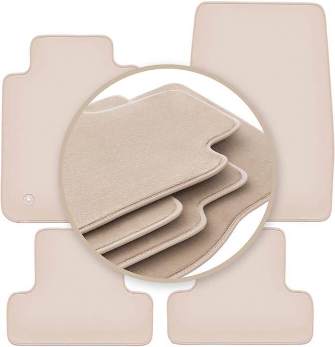 PREMIUM beige vloermatten voor: Ford Mustang MK6 coupé 2014-