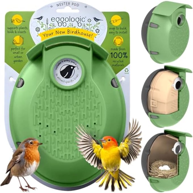 Verticale Vogelnestkasten voor Wilde Vogels - Duurzaam en Gerecycled