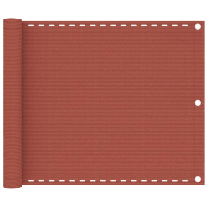 vidaXL Balkonscherm 75x300 cm HDPE terracottakleurig
