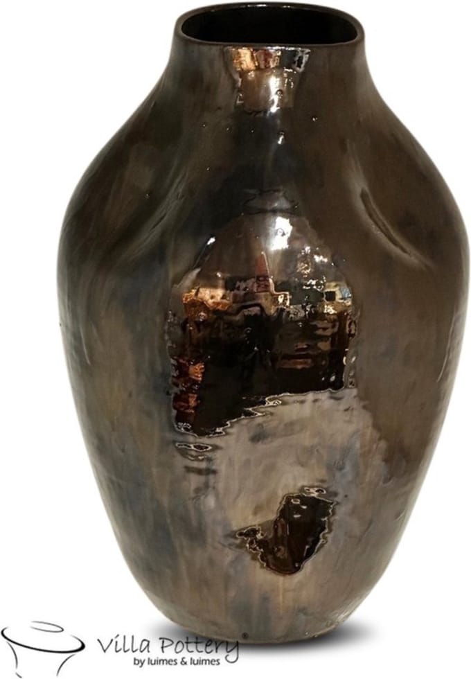 Vaas - Villa Pottery - Decoratie - Woondecoratie - Keramiek - Campari 1_2 Reactive Golden