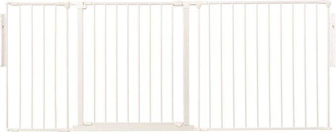 Safetots Kamerbreedhek, Panelenhek, Tot 187cm Breed, Wit, 70cm Hoog