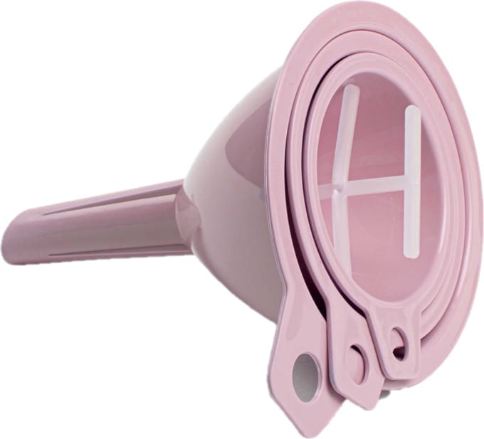 Plasticforte Techters - 3x delig - roze - verschillende formaten - 6.5 , 8 en 9.5 cm