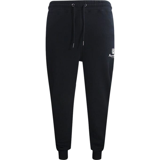 Aquascutum Active Basic Rib Track Pant Zwarte Joggingbroek