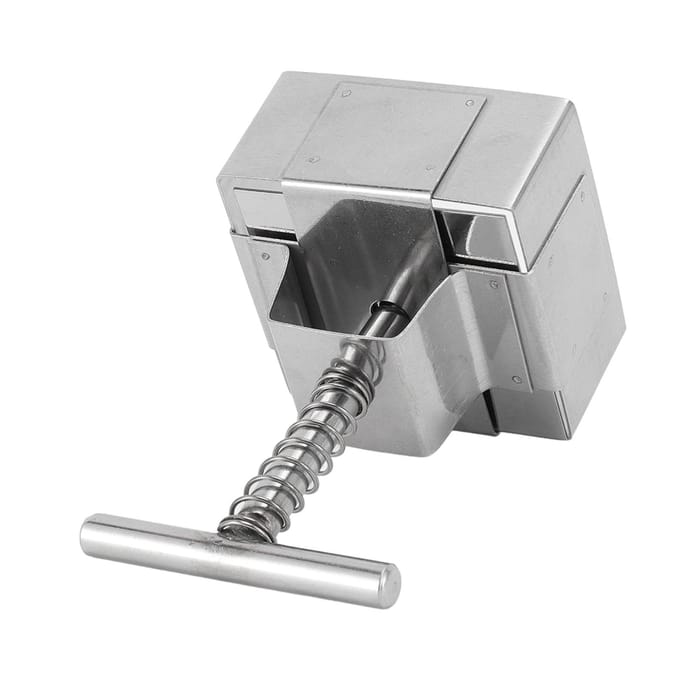 Roestvrij Staal Kleisnijder Veerbelaste Plunjer Nauwkeurig Snijden Handwerk DIY Taartsnijder Vorm Small gray