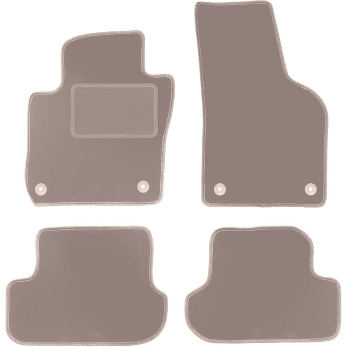Beige veloursmatten voor: Volkswagen Kever cabrio, coupé (2012-2019)