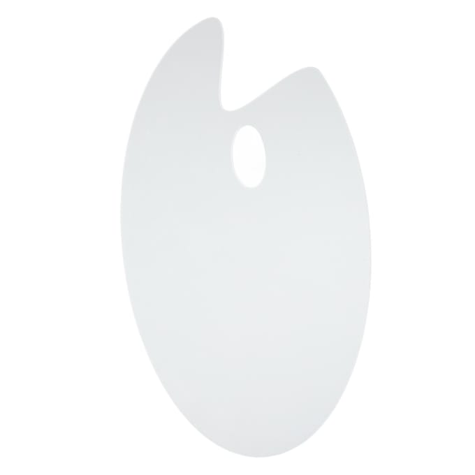 Transparant Verfpalet Acryl Stick Proof Ovaal Vormig Dik Transparant Verfkleur Mengbak white