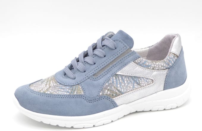 Sens Dames Sneaker - 1427-11085-005 Jeansblauw/Multi - Wijdte H - Maat 38