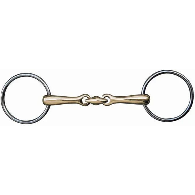 Dubbel bit voor paarden HKM Argentan, Edelstahl 18 mm