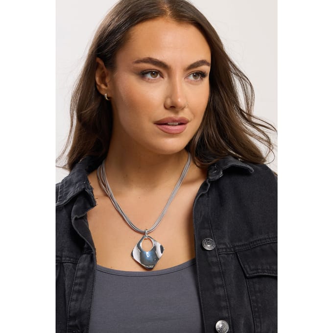 Yours Zilverkleurige Koordketting Met Hangersize One Size
