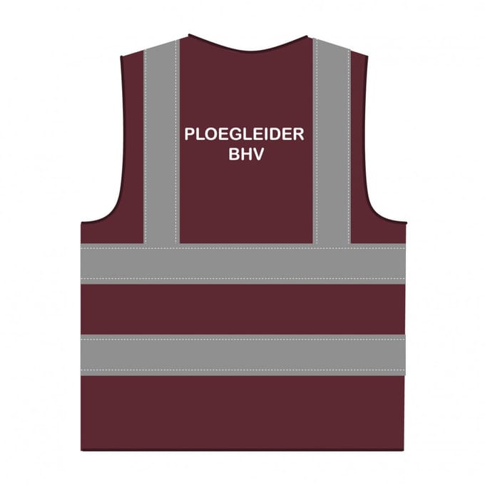 Ploegleider BHV hesje RWS bordeauxrood