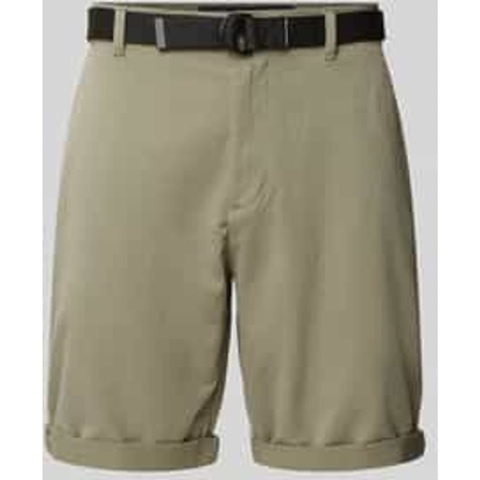 Regular fit chinoshorts met riem