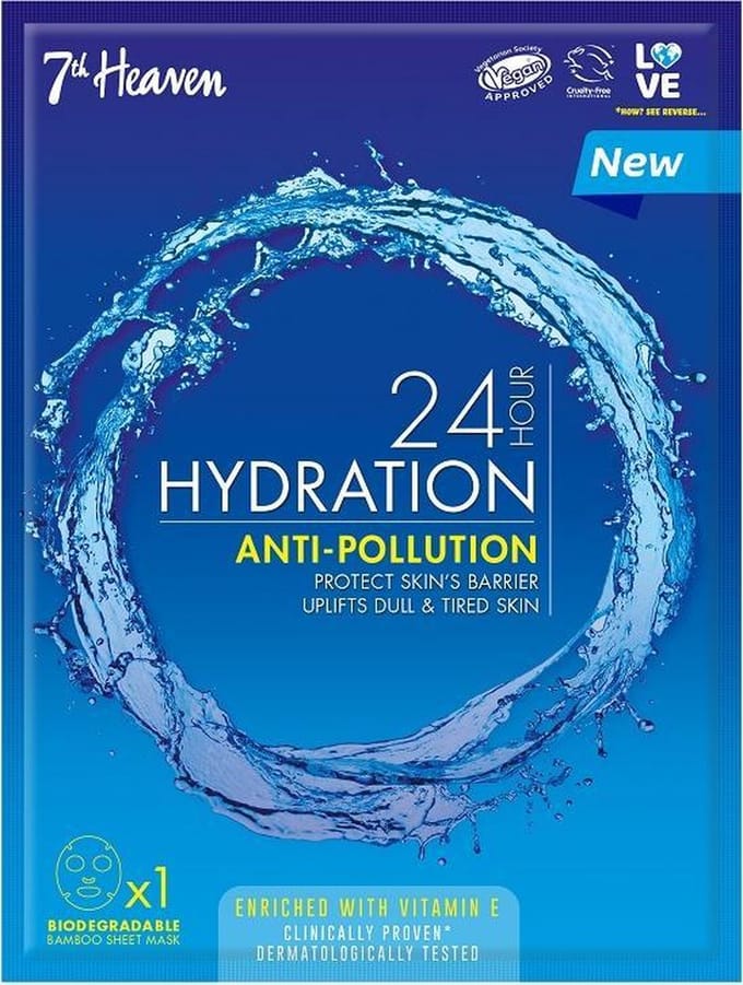 7th Heaven Bamboe Gezichtsmasker 24H Hydraterende Masker - 1 Stuk
