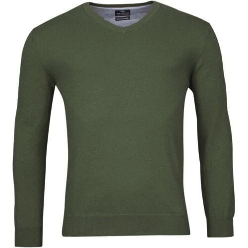 Baileys Trui V-Hals Single Knit Pima Cotton Donker Groen / male