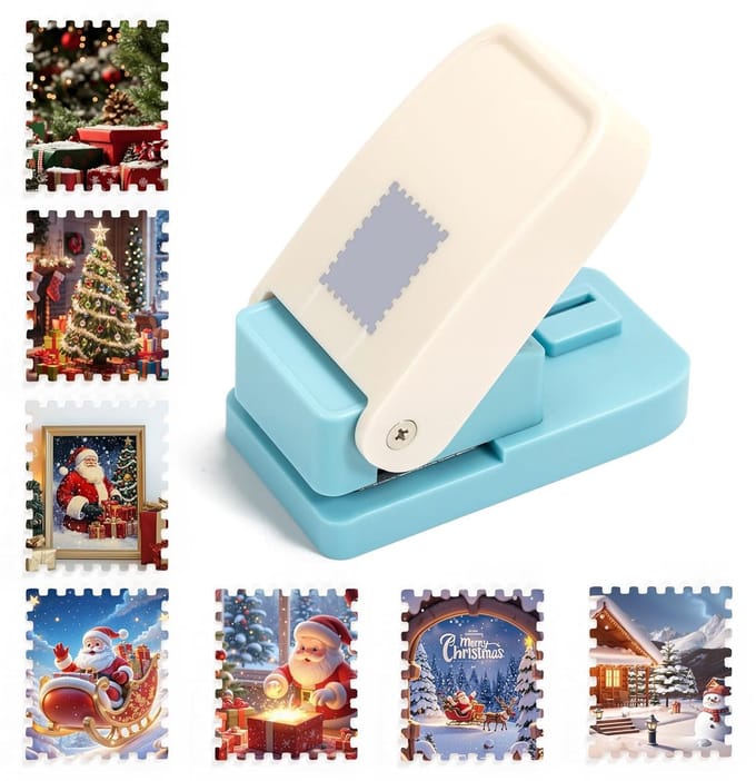 Vierkante perforator - 9 x 5 cm - geschikt voor het maken van kaarten, scrapbooking en knutselprojecten - papier ca. 3,8 x 3,2 cm
