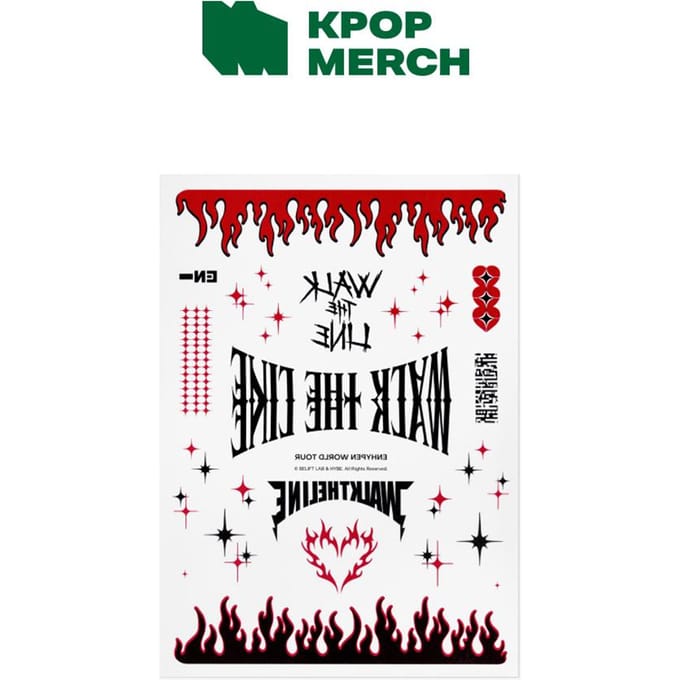 ENHYPEN - [WALK THE LINE] Tattoo Sticker 1ea black