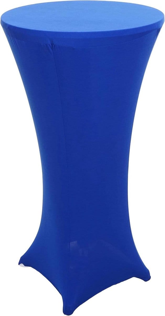 Stretch Statafelhoes Ø 60 cm Blauw - Elastische Tafelovertrek voor Bistrotafels