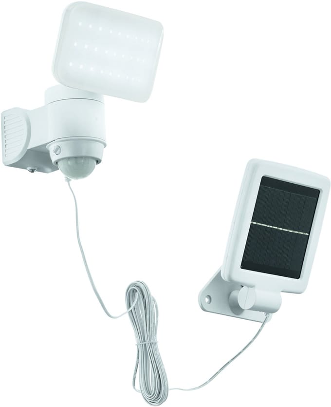 BUITEN-LED-SOLAR-WANDLAMP MET SENSOR WIT 'CASABAS'