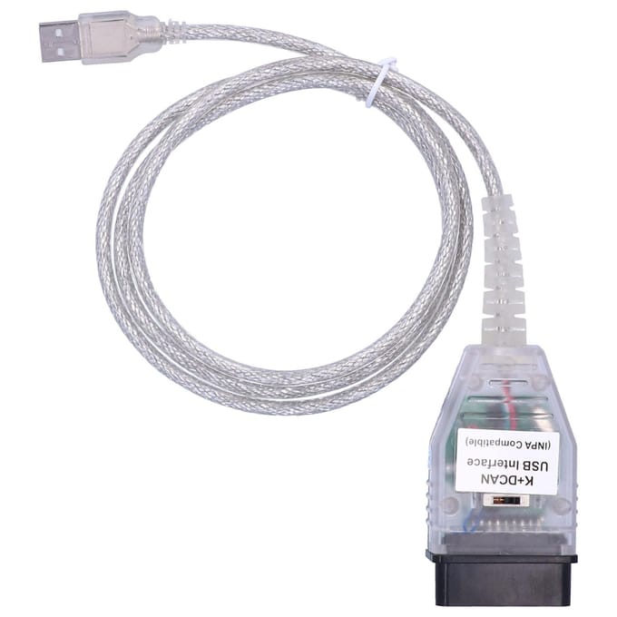 1224V OBD Kabeladapter met Schakelaar voor K+CAN K+DCAN Auto Auto Foutdiagnose Tool gray
