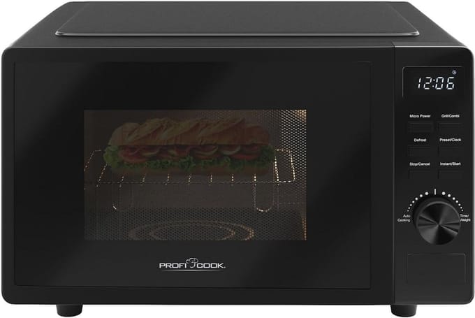 Magnetron met Grill 20L - Draaipleateloze Magnetron met Timer en Ontdooifunctie