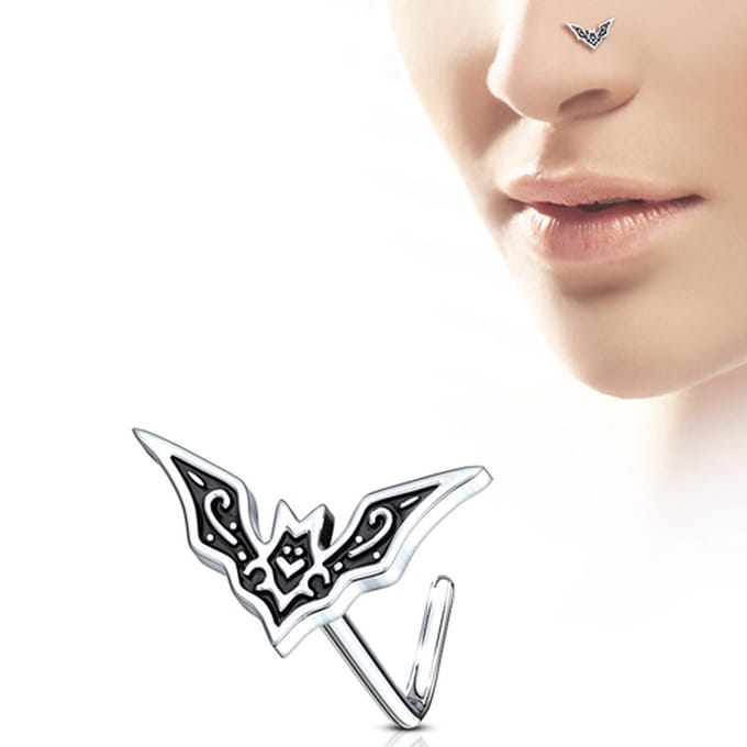 Neuspiercing L-bend vleermuis / bat 0.8x6 - LMPiercings